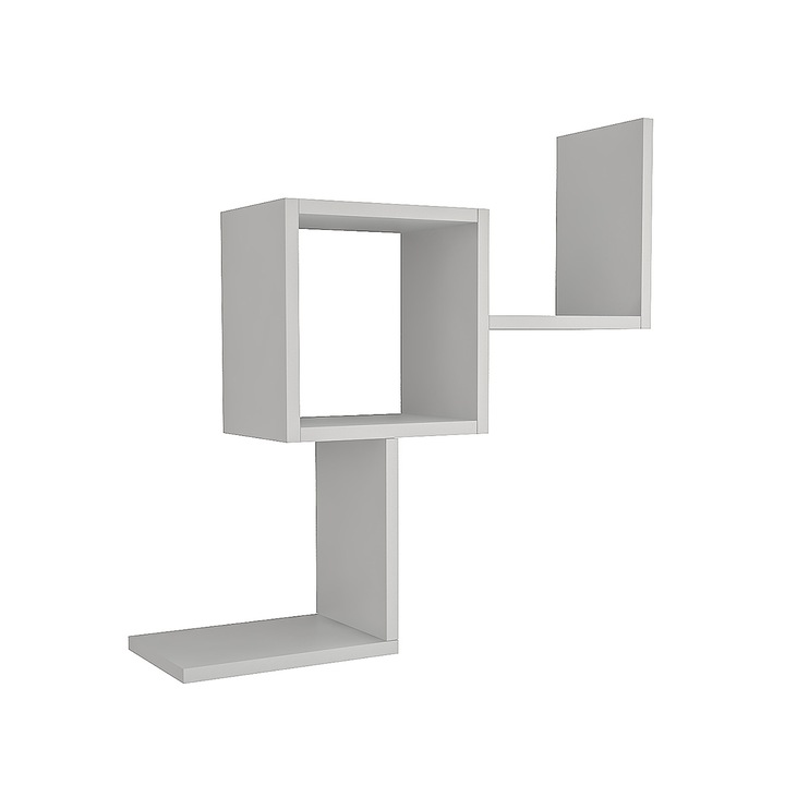 Raft de perete Arwen, 72.3 x 72.3 x 22cm, Alb