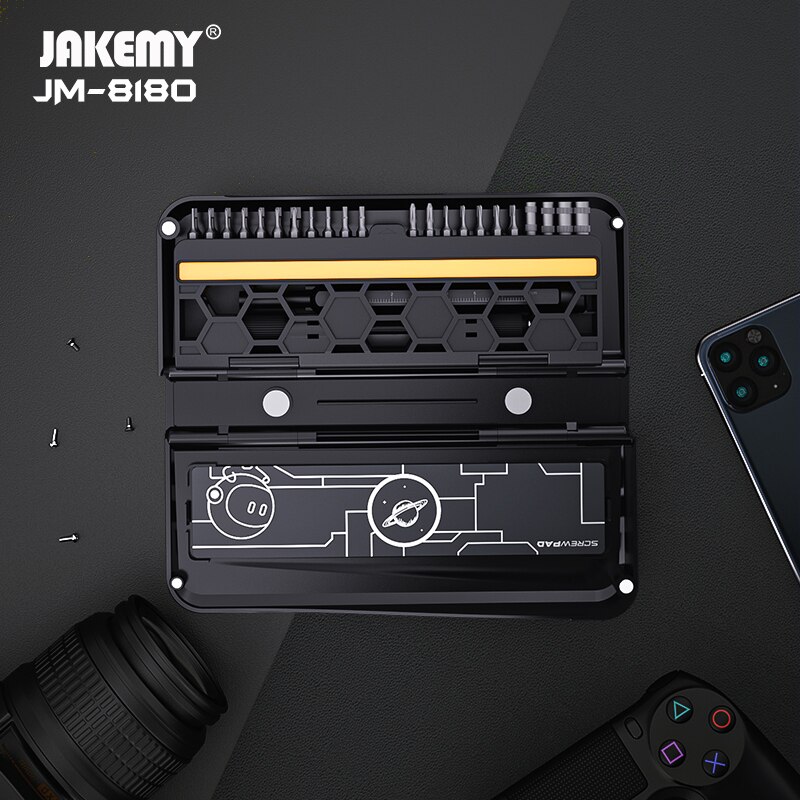 Комплект битове за отвертка JAKEMY, 47 в 1, Различни форми, Универсална ...