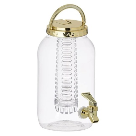 Recipient pentru bauturi, cu robinet si racitor, 3.8 litri, transparent, 12.5x26 cm