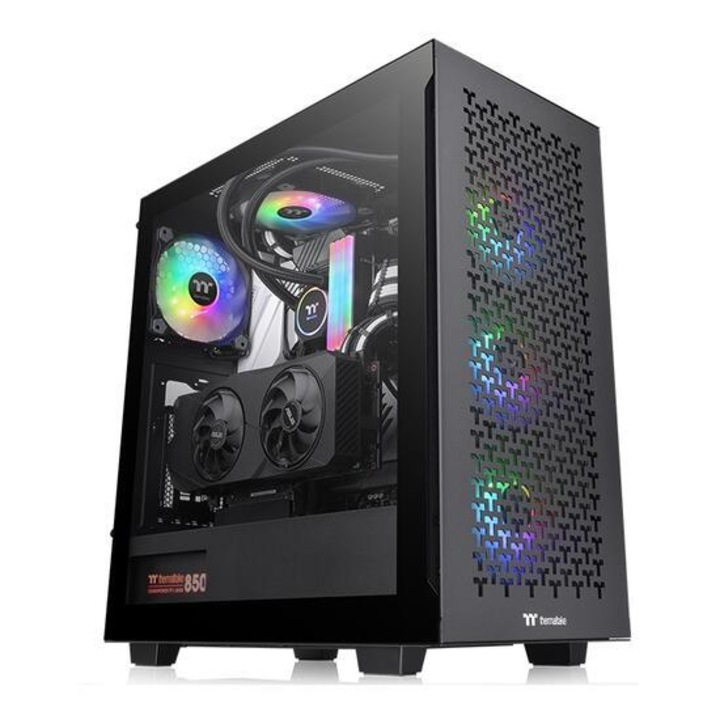 Carcasa Thermaltake V350 TG Air ARGB, Tempered Glass, Mid-Tower, Negru