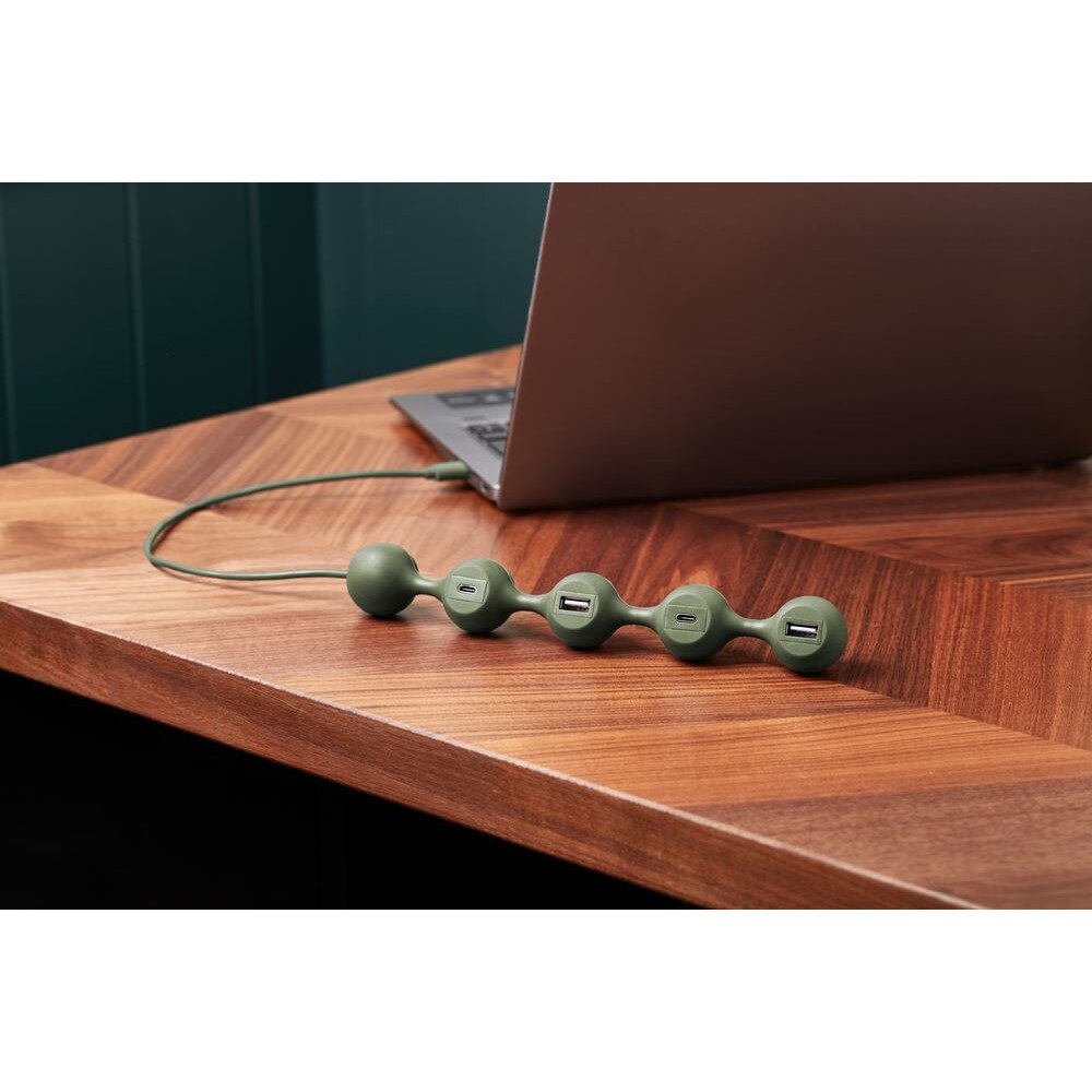 USB 2.0 хъб, 4 порта, 2x USB-A, 2x USB-C, плюс 1x USB-A конектор, Lexon ...