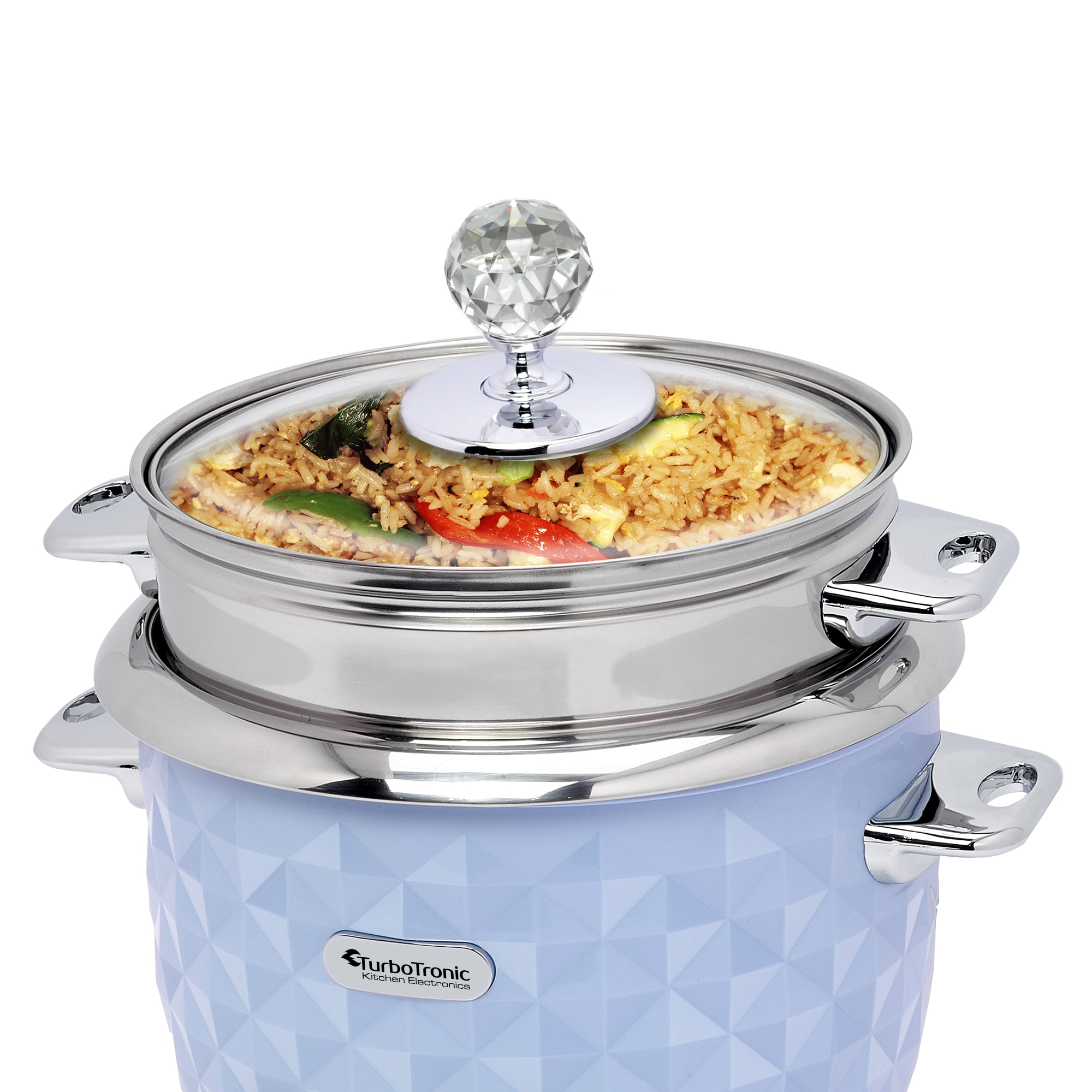 Oala de fiert orez Rice Cooker Diamond TurboTronic TTRC1D, 400 W, 1L