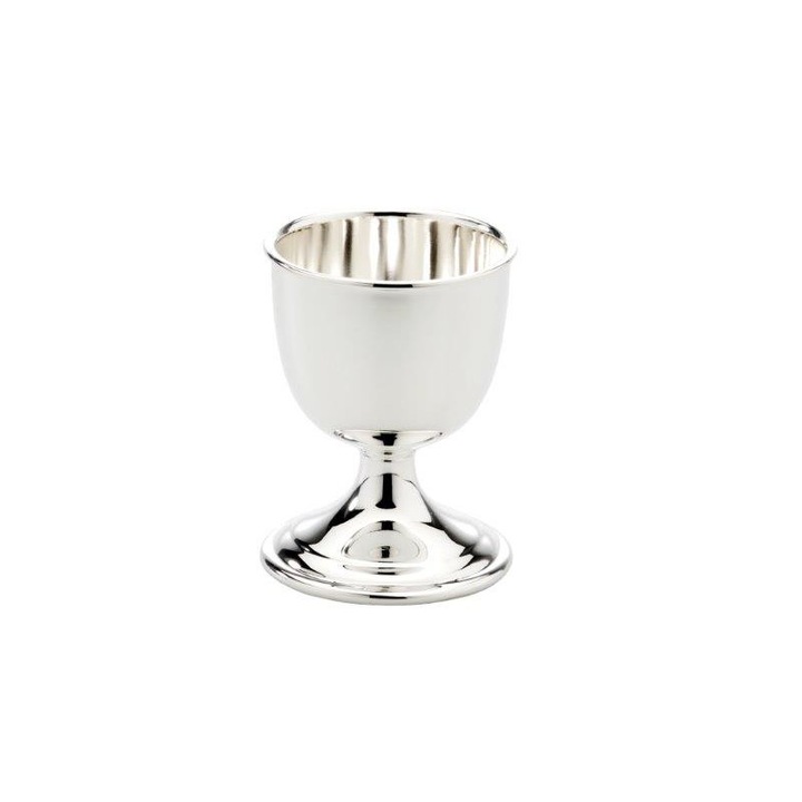 Suport argintat pt ou, cu picior, H 6 cm