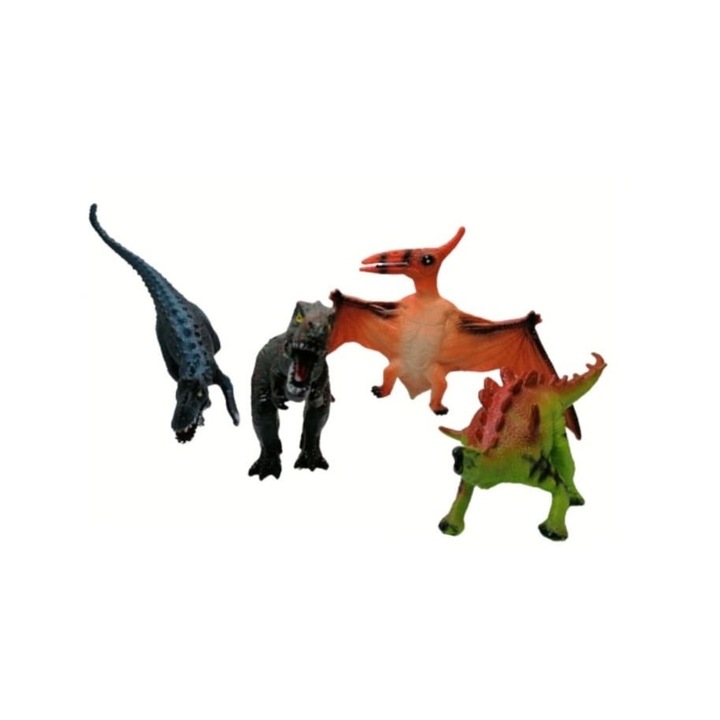 Set 4 Figurine Dinosaur World, multicolor, 27 cm