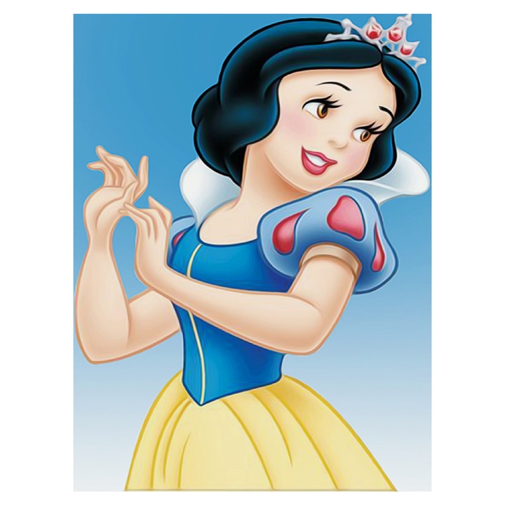 Kit pictura cu diamante 5D, Model Alba ca Zapada, 30x40 cm, Multicolor