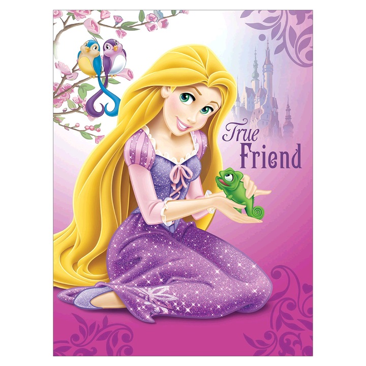 Kit pictura cu diamante 5D, Model Rapunzel, 30x40 cm, Multicolor