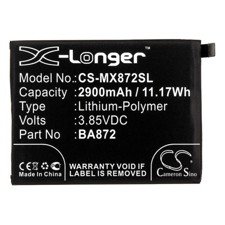 Cameron sino li-polymer akku (3,85v / 2900 mah, meizu ba872 kompatibilis), CS-MX872SL, gyártói csomagolás
