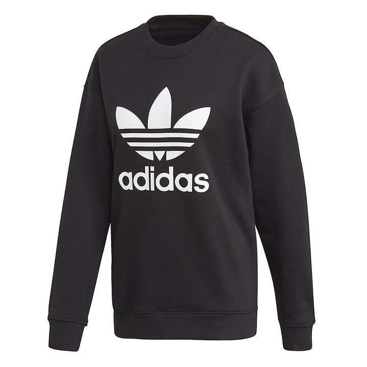 Adidas Trefoil Női sportos pulóver, fekete, 34
