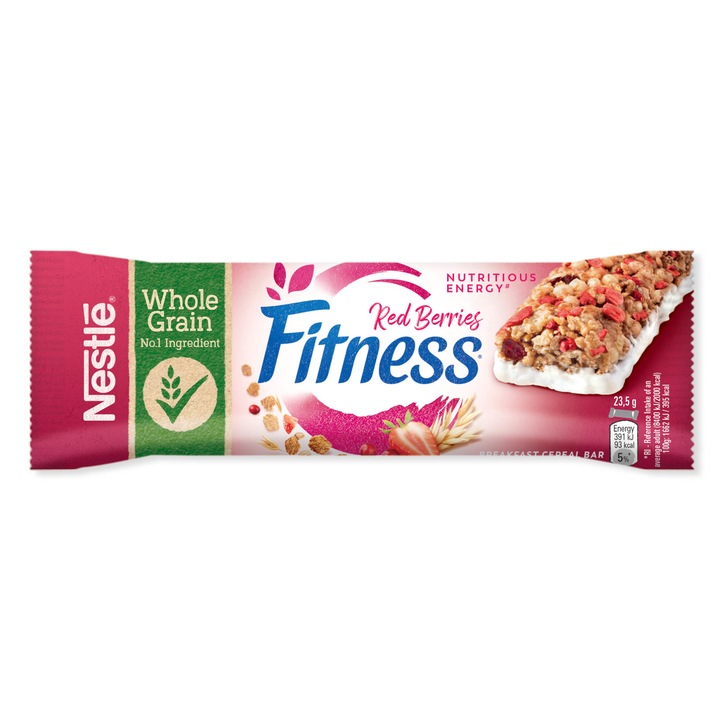 Зърнен десерт, NESTLE FITNESS, Ягоди и червени боровинки, 23,5 g