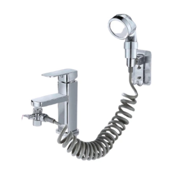 Para cap de dus, Flexibil, Argintiu