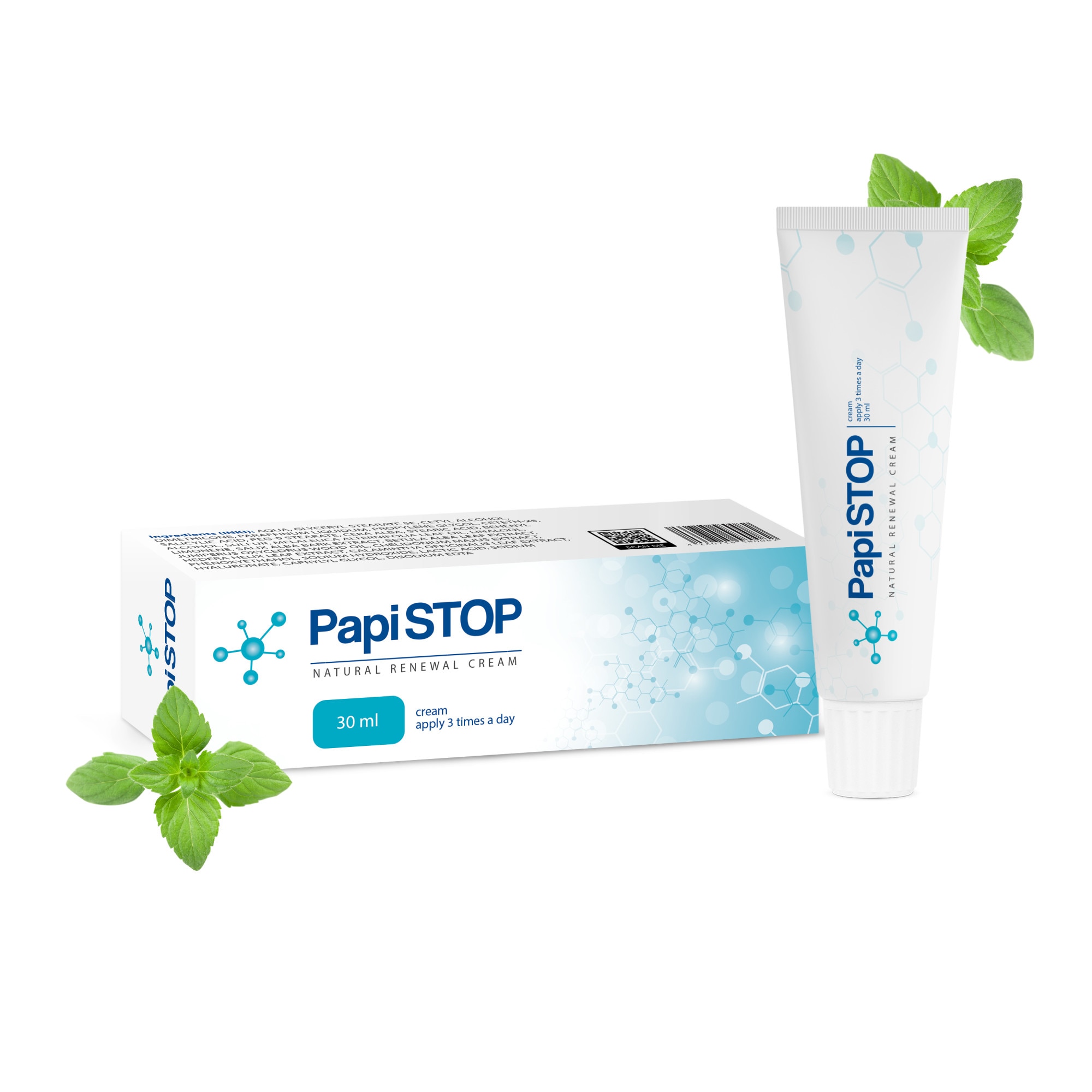 Крем против папиломи и брадавици PapiStop Natural renewal cream, За ...