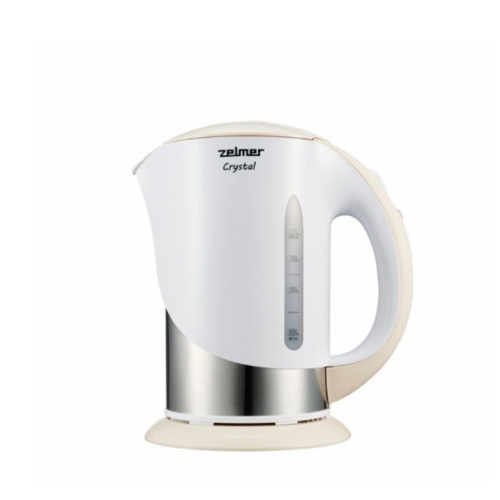 Fierbator fara fir, Eldom, Inox, 1.7 L, 2200 W, Negru/Transparent