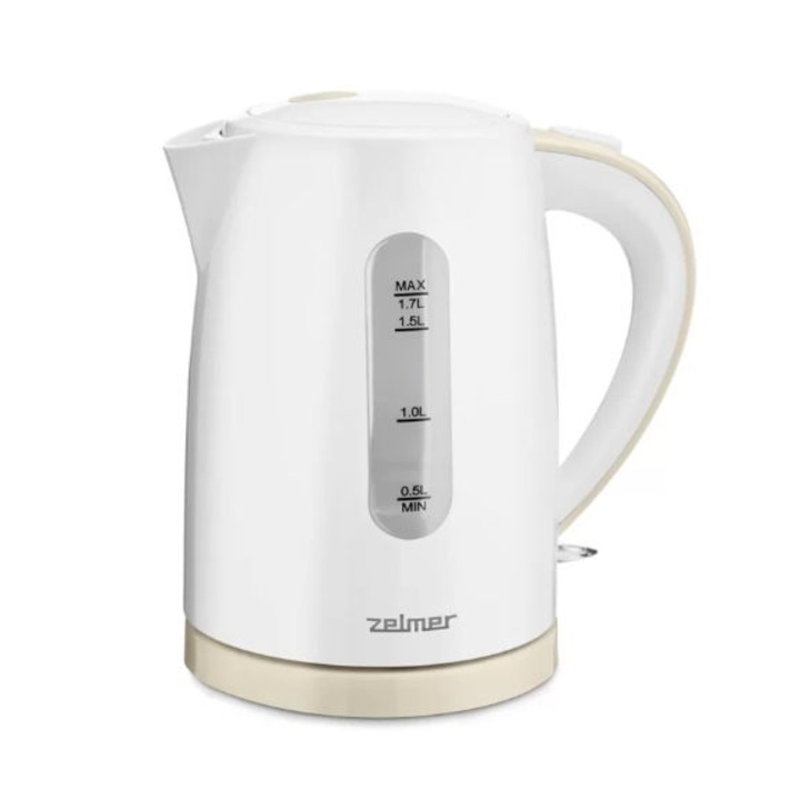 Fierbator electric, Life, Otel inoxidabil/Plastic, 1.8 l, 1500 W, Alb