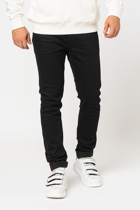 GUESS, Chris skinny fit farmernadrág, Fekete, W30-L32
