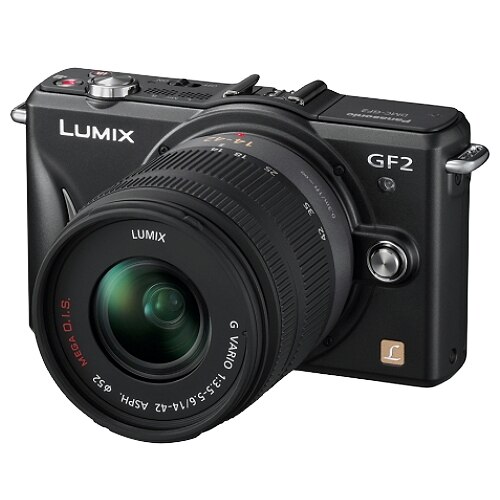 Panasonic DMC-GF2, 12.1MP, Black + Obiectiv 14-42mm, Black - eMAG.ro