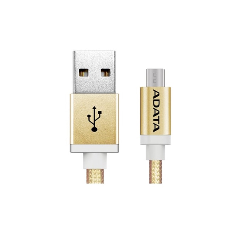 Cablu de date/incarcare ADATA USB - microUSB, Gold