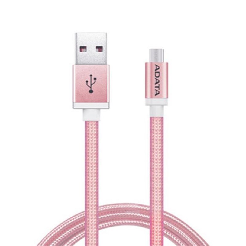 Cablu de date/incarcare ADATA USB - microUSB, Rose Gold