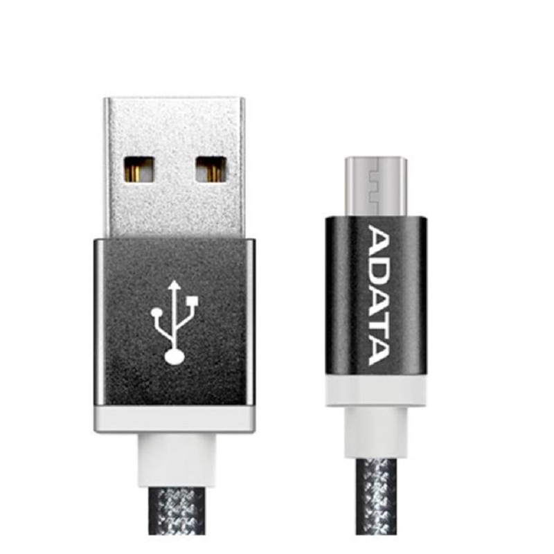 Cablu de date/incarcare ADATA USB - microUSB, Black