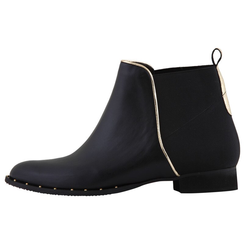 Ghete Negru de dama Hotstepper Iconic Golden Lines, Negru