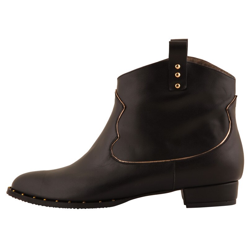Ghete Negru de dama Hotstepper Western Golden Lines, Negru