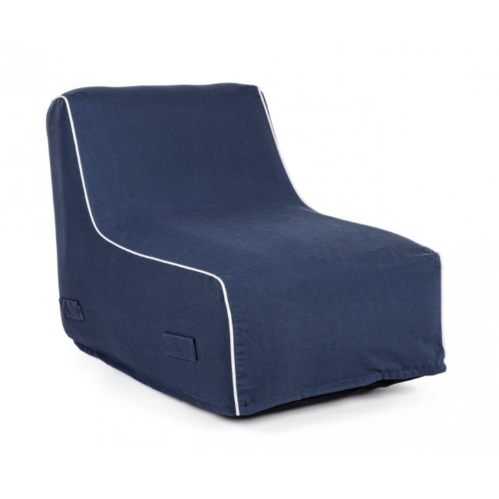 Rihanna kék textil felfújható fotel 90x60x70 cm