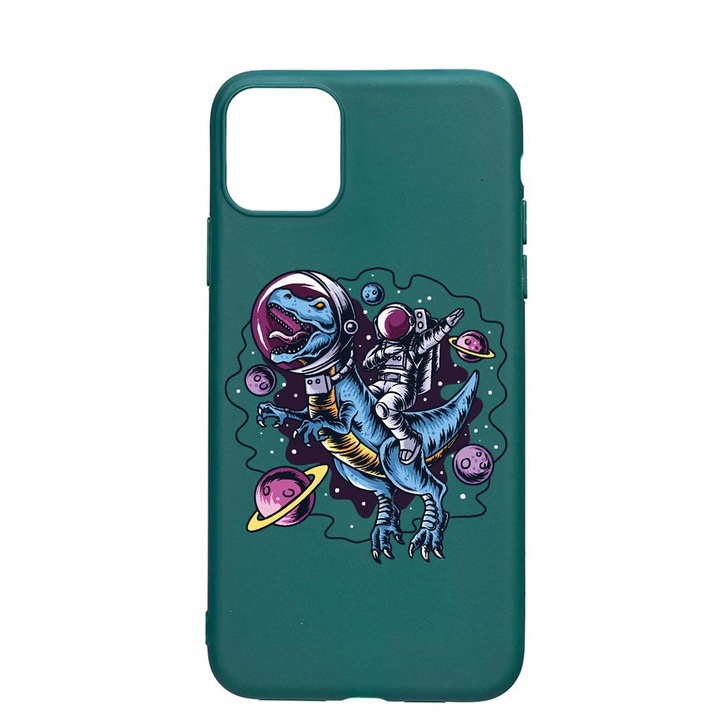 Силиконов калъф Unique за Apple iPhone 11 Pro Max, Astronaut Ride, Forest Green, FG 772