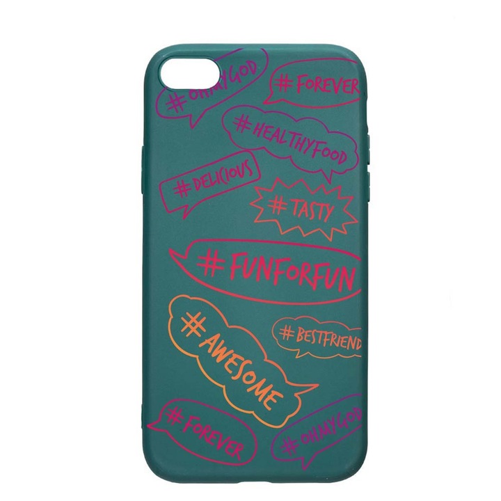 Силиконов калъф Unique за Apple iPhone SE 2020 / 8 / 7, Fun, Forest Green, FG 125