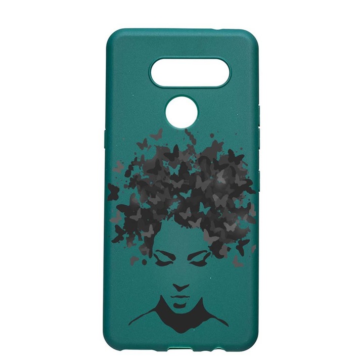 Силиконов калъф Unique за LG K50s, Woman BW, Forest Green, FG 51