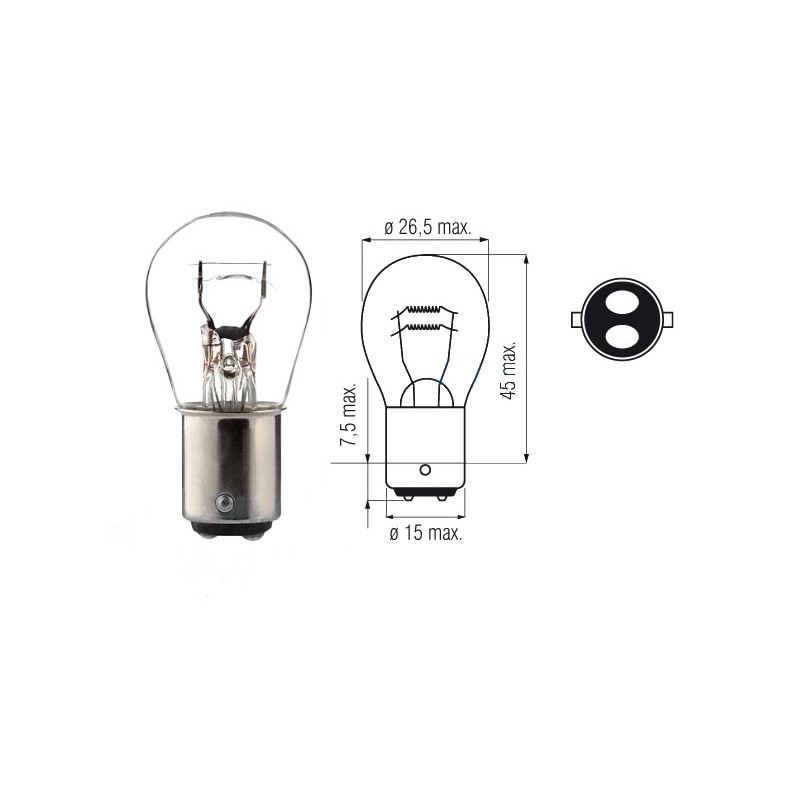 Ring P21/5W Standard 21/5W 12V BAY15d Lampada ausiliaria e per interni -  Effemme Ricambi snc | Ricambi auto, moto e veicoli industriali