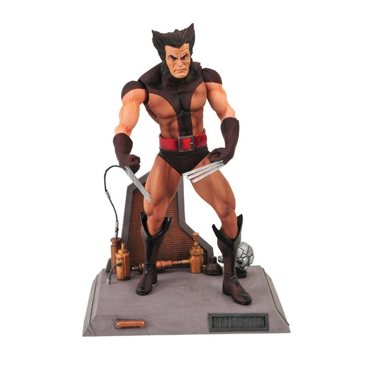 Figurina Marvel Select Action Figure Unmasked Brown Costume Wolverine 18 cm