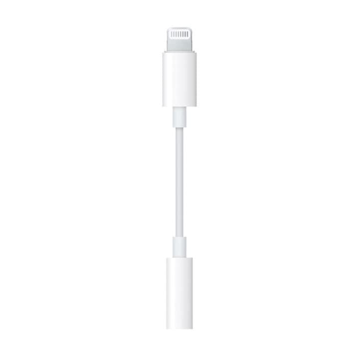 Adapter, kompatibilis, Apple IPAD Pro 9.7 / iPhone X 5.8 / IPAD 9.7 (2018) Gigapack audio adapter kábel (3.5mm jack aljzat - lightning) fehér, gigapack csomagolás