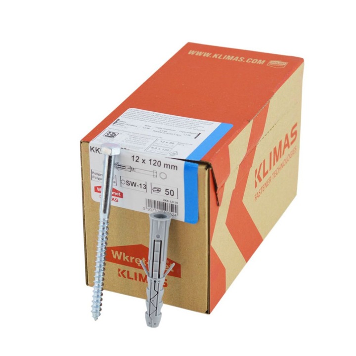 Set diblu cu surub cap hexagonal KKX 12x120-50 buc