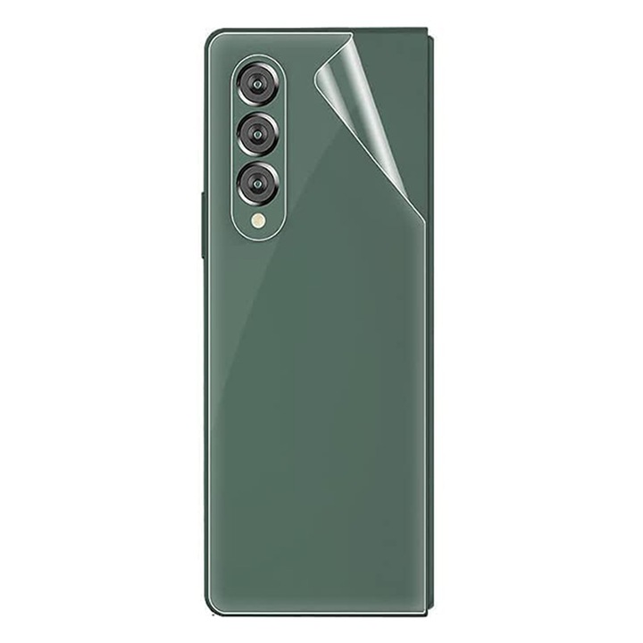 Hátsó és oldalrúd védőfólia Samsung Galaxy Z Fold 3 5G telefonhoz, regenerálható szilikon hidrogél, rugalmas hidrokristály, optimális megoldás, teljes ragasztó, egyszerű telepítés
