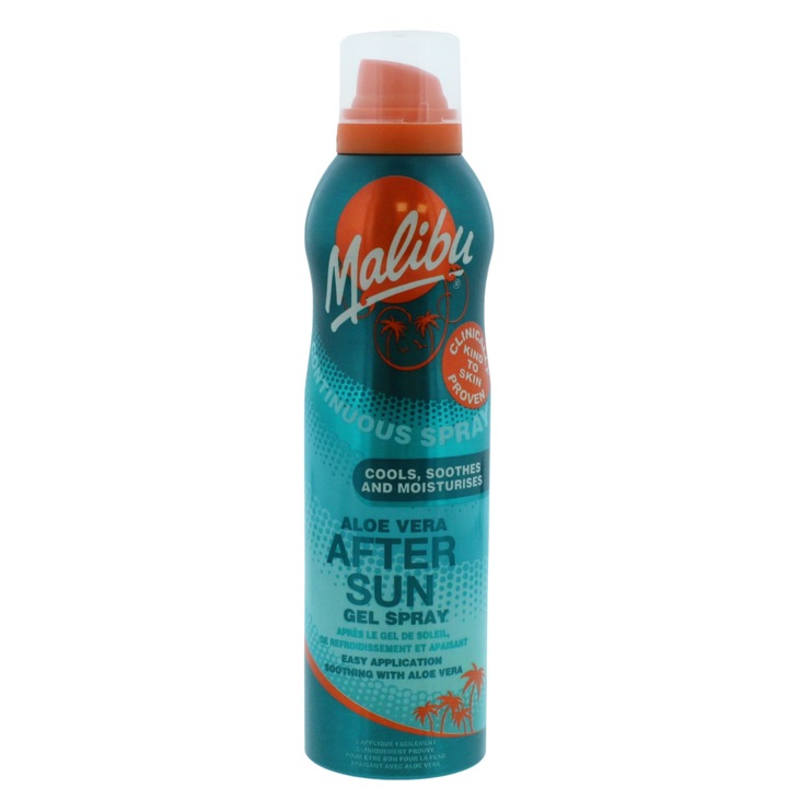 Spray Gel Dupa Plaja Malibu, Aloe Vera, Hidratant, 175 ml