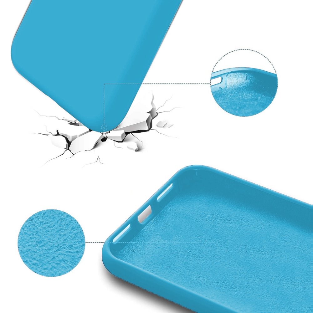 Husa CASEY STUDIOS™ compatibila cu iPhone 12 Pro Max, Soft Silicone Premium, Microfibra in Interior, Cadet Blue, de Protectie, Ultra Slim, pentru Incarcare Wireless, Margini Ridicate de Protectia Ecranului si a Camerelor