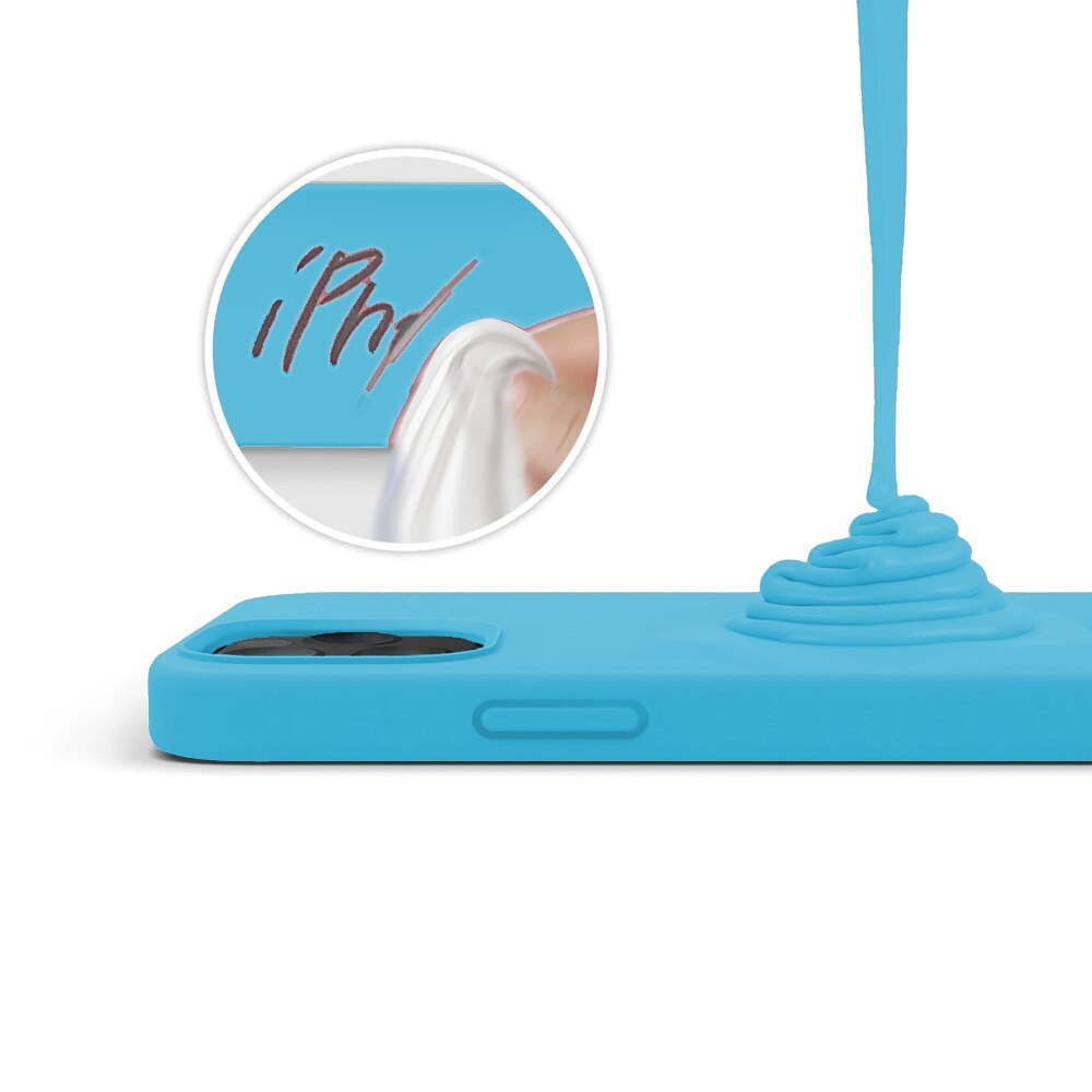 Husa CASEY STUDIOS™ compatibila cu iPhone 12 Pro Max, Soft Silicone Premium, Microfibra in Interior, Cadet Blue, de Protectie, Ultra Slim, pentru Incarcare Wireless, Margini Ridicate de Protectia Ecranului si a Camerelor