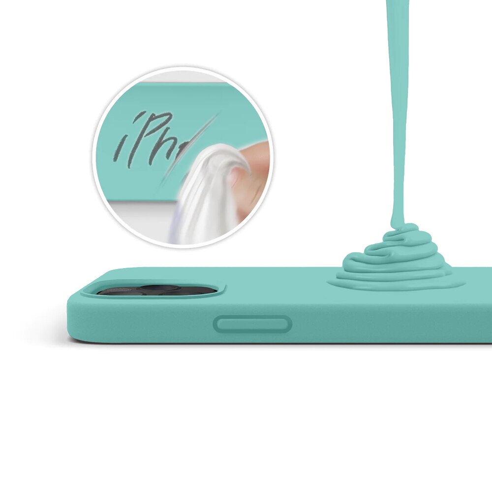 Husa CASEY STUDIOS™ compatibila cu iPhone 12 Pro Max, Soft Silicone Premium, Microfibra in Interior, Turqoise, de Protectie, Ultra Slim, pentru Incarcare Wireless, Margini Ridicate de Protectia Ecranului si a Camerelor