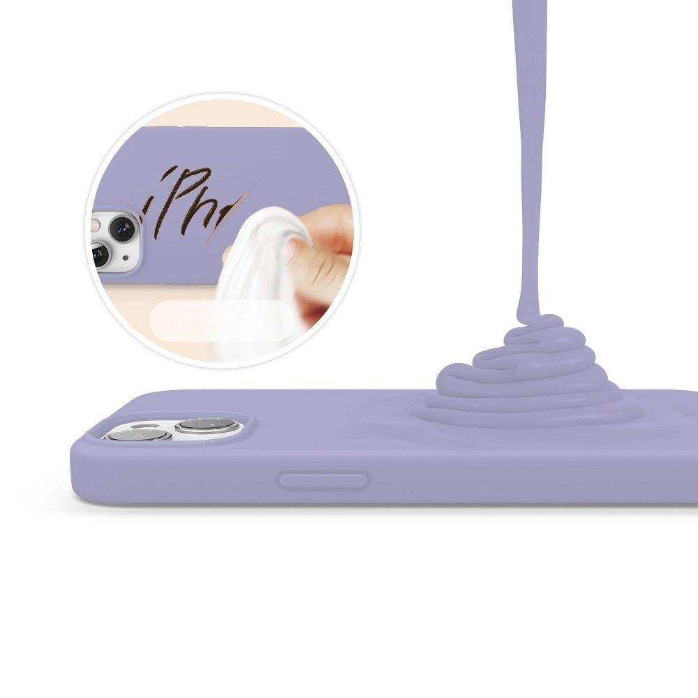 Husa CASEY STUDIOS™ compatibila cu iPhone 13 Mini, Soft Silicone Premium, Microfibra in Interior, Light Lilac, de Protectie, Ultra Slim, pentru Incarcare Wireless, Margini Ridicate de Protectia Ecranului si a Camerelor