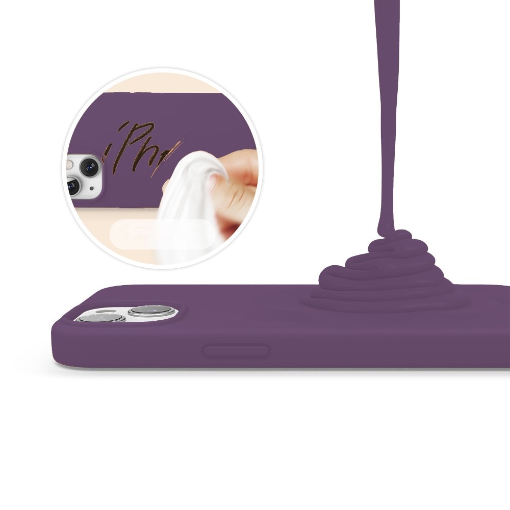 Husa CASEY STUDIOS™ compatibila cu iPhone 13, Soft Silicone Premium, Microfibra in Interior, Light Purple, de Protectie, Ultra Slim, pentru Incarcare Wireless, Margini Ridicate de Protectia Ecranului si a Camerelor