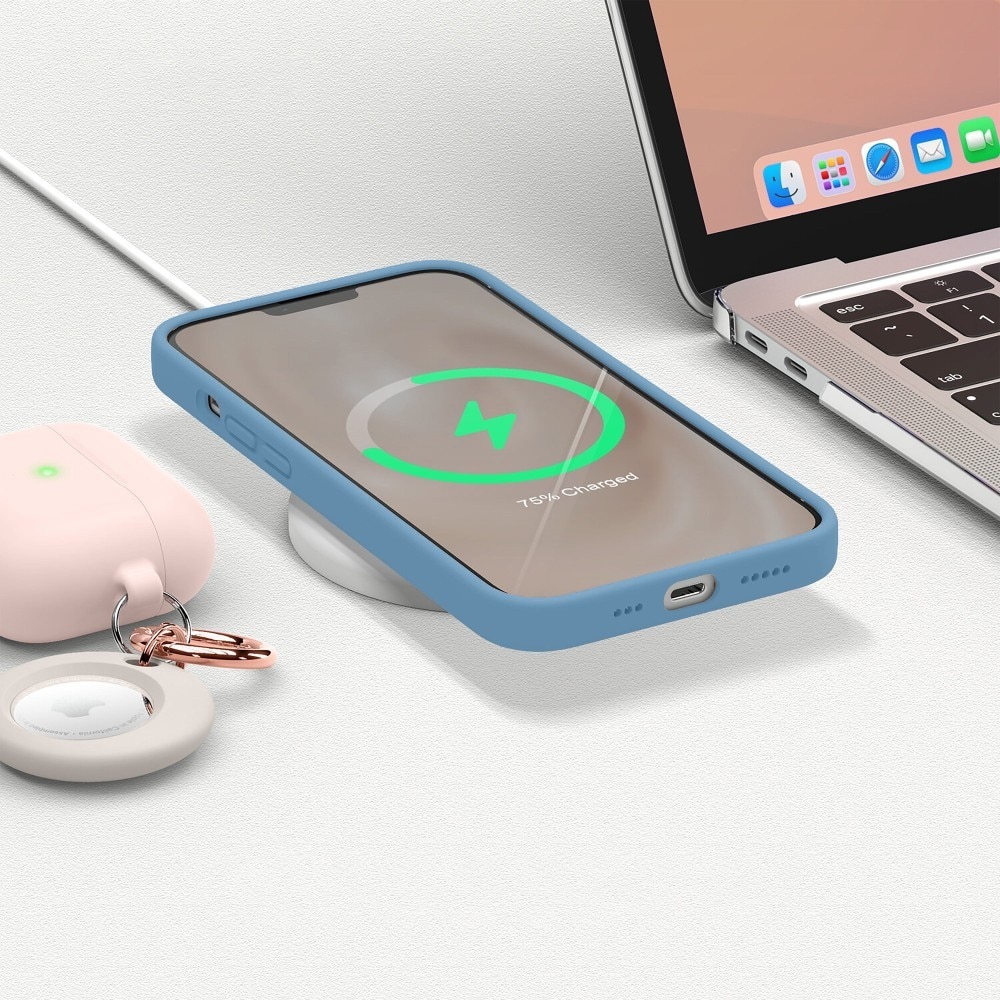 Husa CASEY STUDIOS™ pentru Apple iPhone 13 Pro, Soft Silicone Premium, Microfibra in Interior, Lilac, de Protectie, Ultra Slim, pentru Incarcare Wireless, Margini Ridicate pentru Protectia Ecranului si a Camerelor