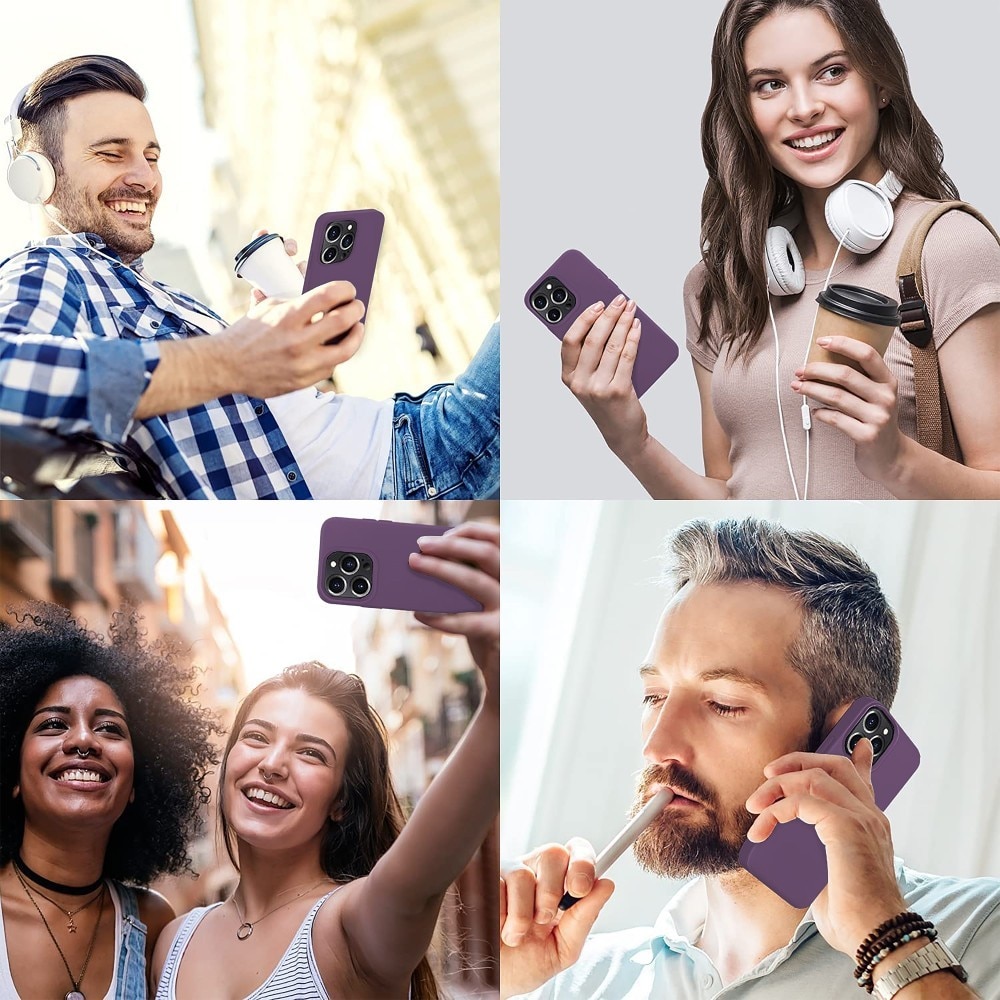 Husa CASEY STUDIOS™ pentru Apple iPhone 13 Pro, Soft Silicone Premium, Microfibra in Interior, Light Purple, de Protectie, Ultra Slim, pentru Incarcare Wireless, Margini Ridicate pentru Protectia Ecranului si a Camerelor