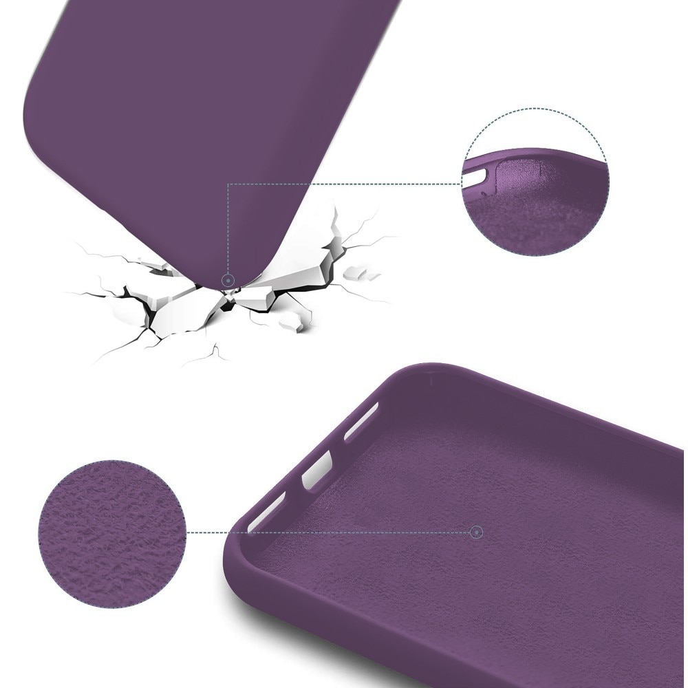 Husa CASEY STUDIOS™ pentru Apple iPhone 13 Pro, Soft Silicone Premium, Microfibra in Interior, Light Purple, de Protectie, Ultra Slim, pentru Incarcare Wireless, Margini Ridicate pentru Protectia Ecranului si a Camerelor