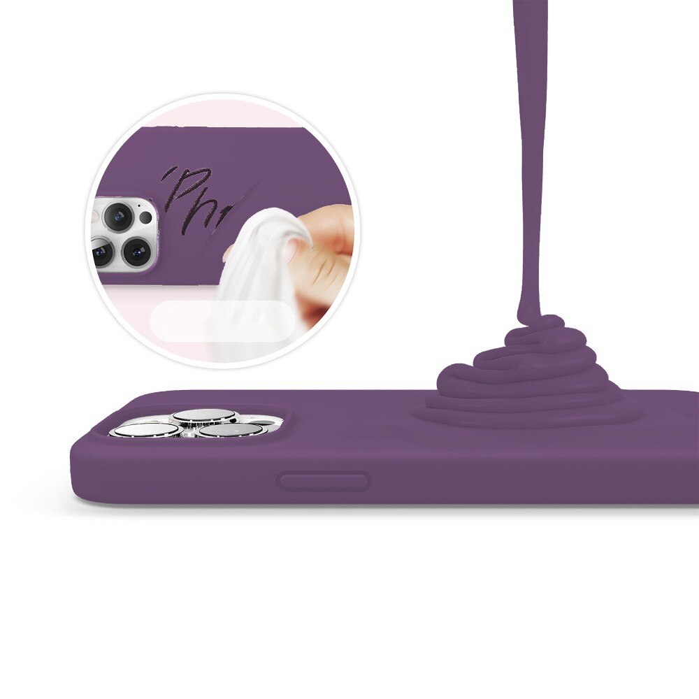 Husa CASEY STUDIOS™ pentru Apple iPhone 13 Pro, Soft Silicone Premium, Microfibra in Interior, Light Purple, de Protectie, Ultra Slim, pentru Incarcare Wireless, Margini Ridicate pentru Protectia Ecranului si a Camerelor