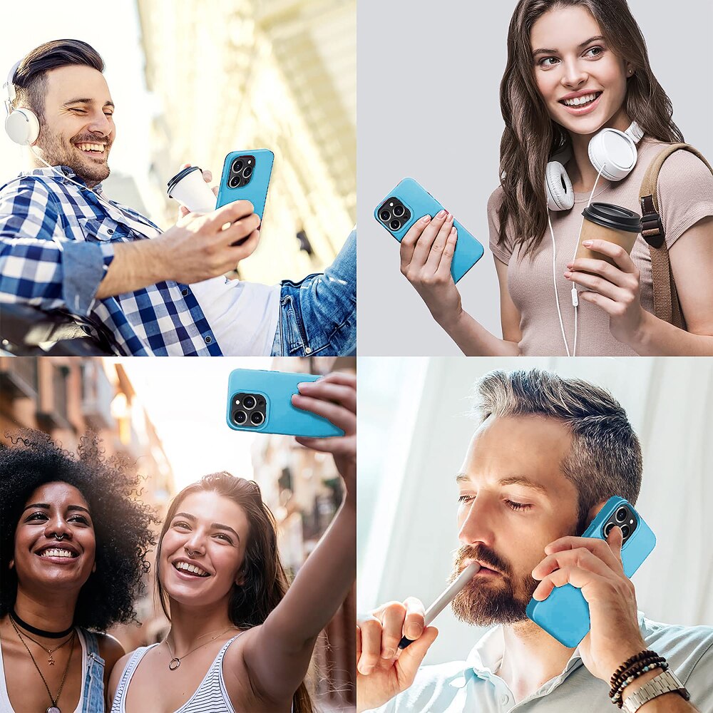 Husa CASEY STUDIOS™ pentru Apple iPhone 13 Pro, Soft Silicone Premium, Microfibra in Interior, Cadet Blue, de Protectie, Ultra Slim, pentru Incarcare Wireless, Margini Ridicate pentru Protectia Ecranului si a Camerelor