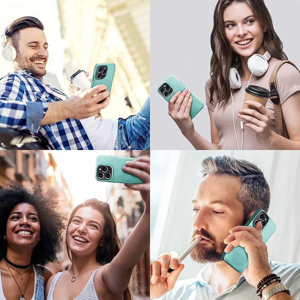 Husa CASEY STUDIOS™ pentru Apple iPhone 13 Pro, Soft Silicone Premium, Microfibra in Interior, Turqoise, de Protectie, Ultra Slim, pentru Incarcare Wireless, Margini Ridicate pentru Protectia Ecranului si a Camerelor