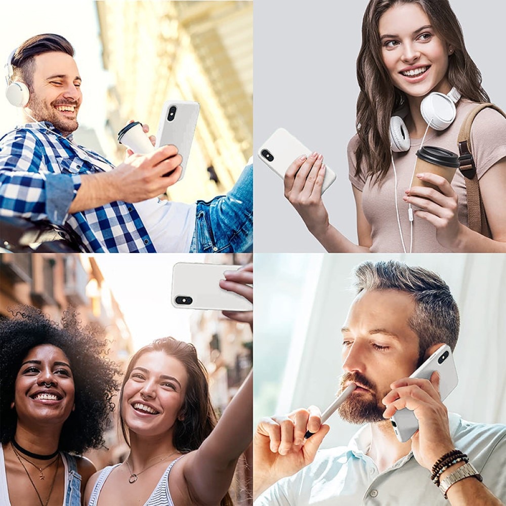 Husa CASEY STUDIOS™ pentru Apple iPhone X / XS, Soft Silicone Premium, Microfibra in Interior, Alb, de Protectie, Ultra Slim, pentru Incarcare Wireless, Margini Ridicate pentru Protectia Ecranului si a Camerelor