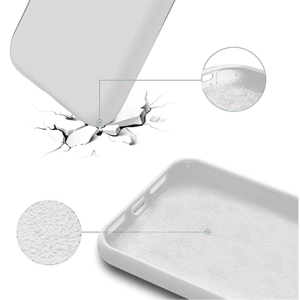 Husa CASEY STUDIOS™ pentru Apple iPhone X / XS, Soft Silicone Premium, Microfibra in Interior, Alb, de Protectie, Ultra Slim, pentru Incarcare Wireless, Margini Ridicate pentru Protectia Ecranului si a Camerelor