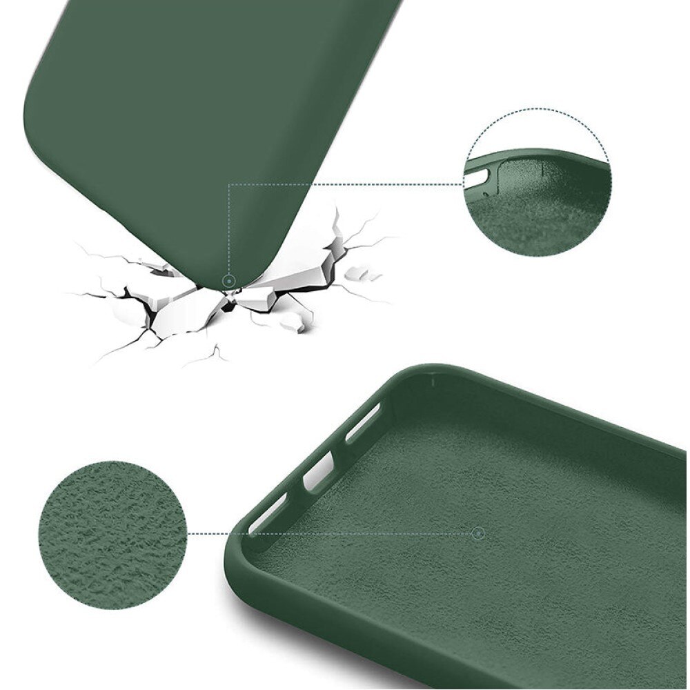 Husa CASEY STUDIOS™ pentru Apple iPhone XS Max, Soft Silicone Premium, Microfibra in Interior, Webster Green, de Protectie, Ultra Slim, pentru Incarcare Wireless, Margini Ridicate pentru Protectia Ecranului si a Camerelor