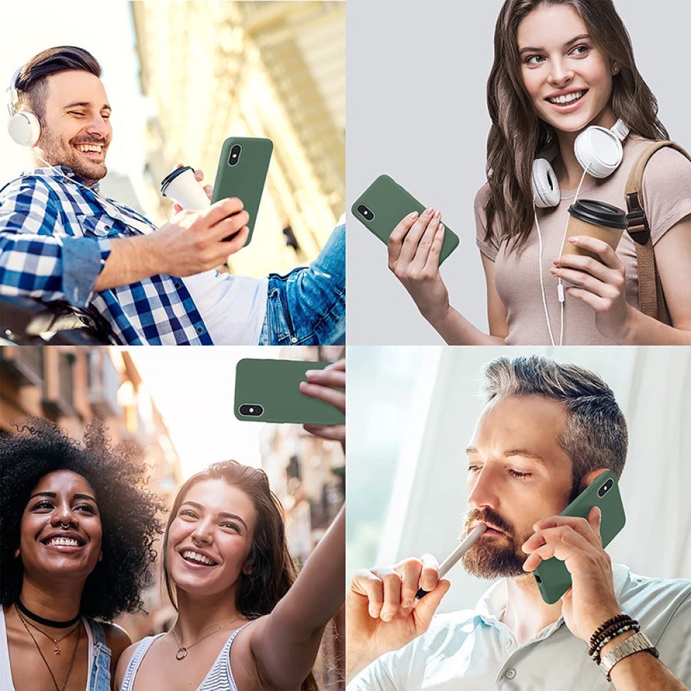 Husa CASEY STUDIOS™ pentru Apple iPhone XS Max, Soft Silicone Premium, Microfibra in Interior, Webster Green, de Protectie, Ultra Slim, pentru Incarcare Wireless, Margini Ridicate pentru Protectia Ecranului si a Camerelor