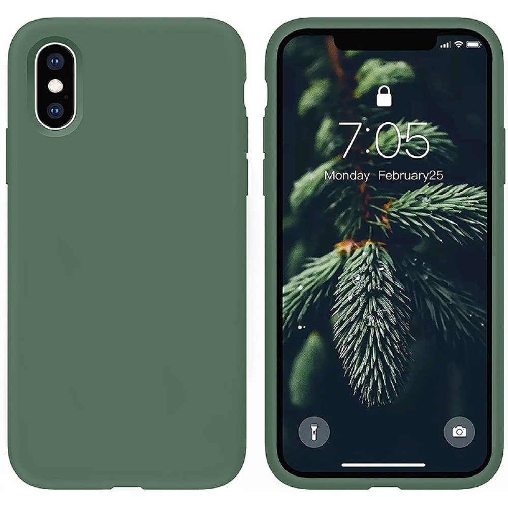 Husa CASEY STUDIOS™ pentru Apple iPhone XS Max, Soft Silicone Premium, Microfibra in Interior, Webster Green, de Protectie, Ultra Slim, pentru Incarcare Wireless, Margini Ridicate pentru Protectia Ecranului si a Camerelor